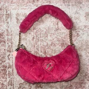 Let’s get cozy pink fur Juicy Couture Shoulder Bag